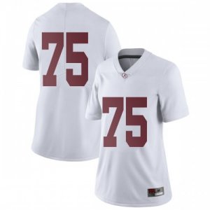 Women's Alabama Crimson Tide #75 Tommy Brown White Limited NCAA College Football Jersey 2403XDMY7